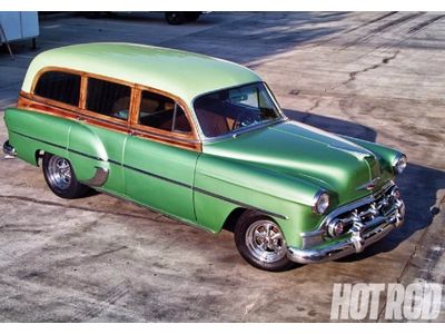 1953 chevrolet 210 "tin woody" fuel injected - hot rod magazine featured!
