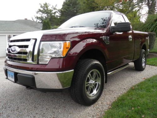 2010 ford f150 xlt standard cab red ~ auto, 4wd, 4.6l v8, only 25k!