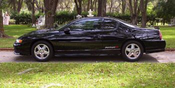 2000 chevy mont carlo ss orig 70,000 mi blk v6 leath pwr heated seats /cold air!