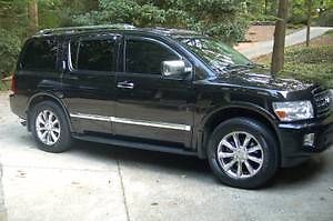 2010 infinty qx56 bl/bl with all the features, split seats, ent pkg, tint