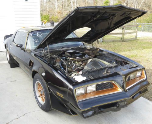 1976 1977 pontiac 455 trans am bandit project car t top black on black