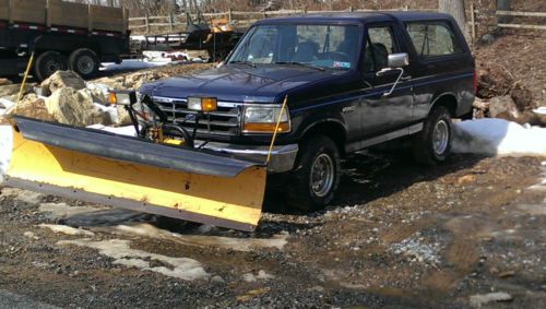 95 4x4  bronco plow truck