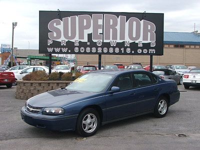 2005 chevy impala 4dr sedan clean 2 keys laser blue 1 owner automatic v6 cloth i