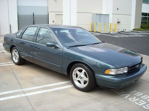 1996 chevrolet impala ss sedan dark grey green 4-door 5.7l show room 1574 miles