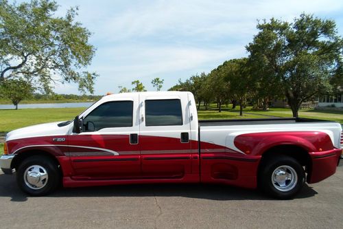 Ford f350 7.3 diesel dually crew f250 lift bed tool box pick up truck toy hauler