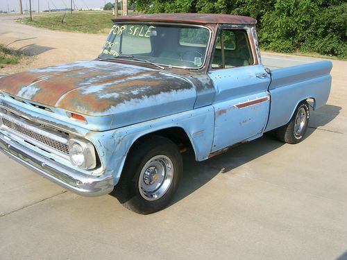 1966 chevy pickup with a cool patina look