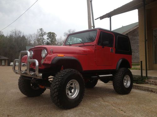 1982 jeep cj7 *v8 350/350*big red!!! awesome build!!