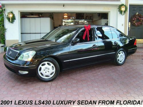 2001 lexus ls430 luxury sedan from florida black on black, being sold cheap!