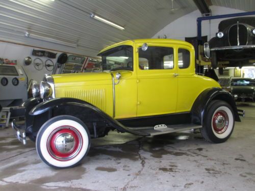 1931 ford model a coupe, rumble seat, a v8, scta, nice