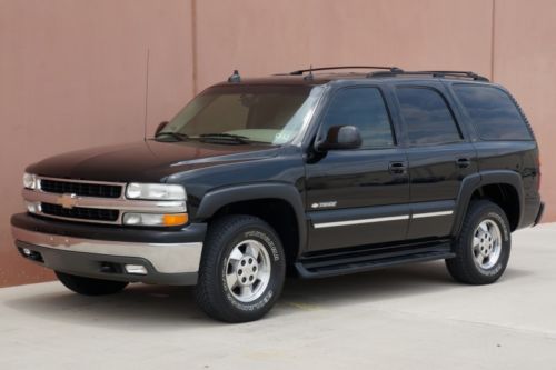 03 chevy tahoe lt 4x4 1 owner carfax cert rear dvd leather 4 captain bose clean!