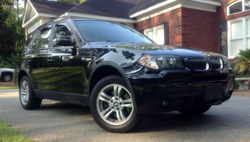 2006 bmw x3 sport suv - low miles - rare jet black paint with black leather