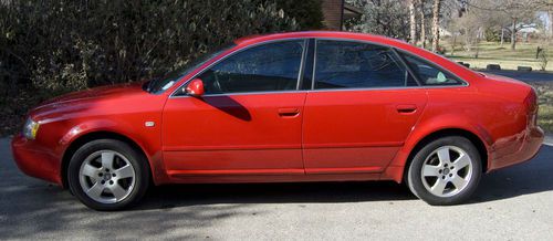 2001 audi a6 quattro sedan 4-door 2.7l; tornado red; single owner; low mileage