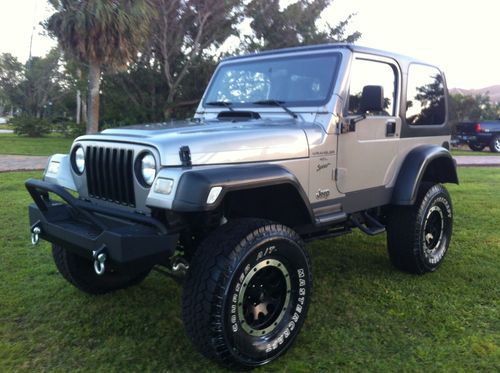 2000 jeep wrangler sport utility 2-door 4.0l lifted lift manual hard top 6 cyl
