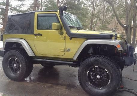 2007 jeep wrangler x base jk 2dr automatic rescue green lifted loaded extras
