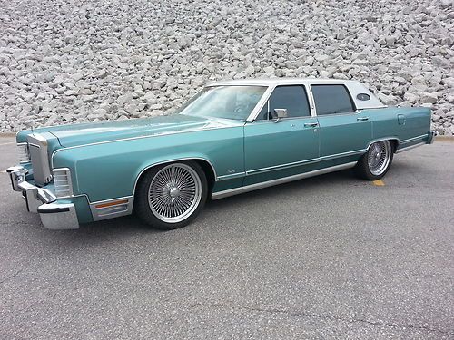 1979 79 lincoln town car low miles pimp 20 inch wire wheels teal custom