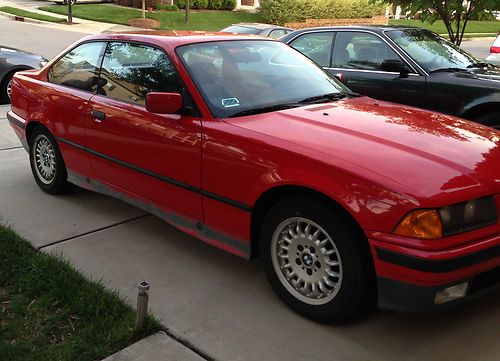 Red on black 1994 bmw 325is coupe. very low miles!!