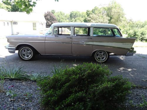 1957 chevrolet 210 station wagon- ca rust-free- hot rod 4 spd - full restoration