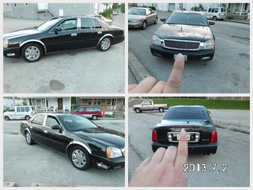01 cadillac deville dhs black on black leather 17 chrome factorys extra clean