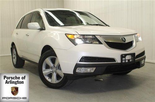 Mdx tech package navi gps moon roof leather white low miles xenon third row