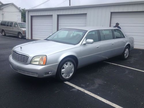 2002 cadillac limo s&amp;s 6 door silver funeral car