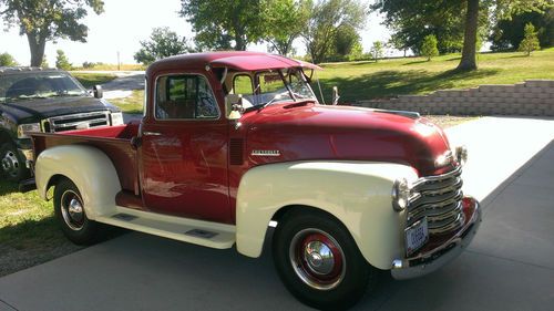 Restored vintage 1948 chevrolet deluxe cab 1/2 ton shortbed pick-up
