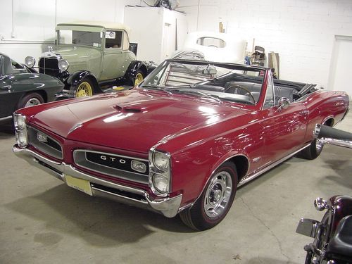 1966 gto tri-power convertible air-conditioning. the real deal. poci gold winner