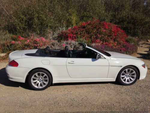 2006 bmw 650i convertible. alpine white. ht seats. 19&#034; wheels. carbon accents.