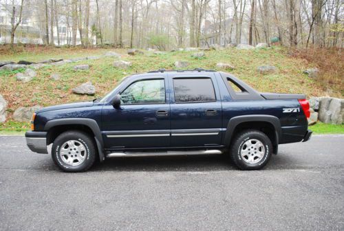 2004 chevy avalanche z71 4wd*navy blue*leather*snrf*htd sts*tonneau cover*sweet!