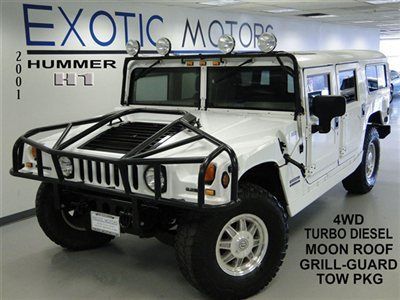 2001 hummer h1 wagon 4wd! turbo diesel 2tv/ent-pkg moonroof tow-pkg grill-guard!