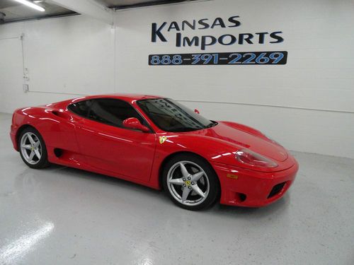 2000 ferrari 360 modena coupe, f1, red/tan, tubi exhaust, only 18k miles!!