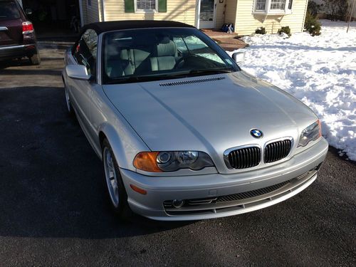 2001 bmw 330ci convertible 50,310mi maintained silver-black-gray