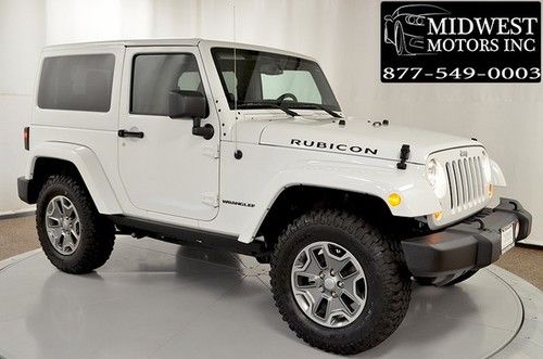 2013 jeep wrangler rubicon white navigation leather int hard top power group