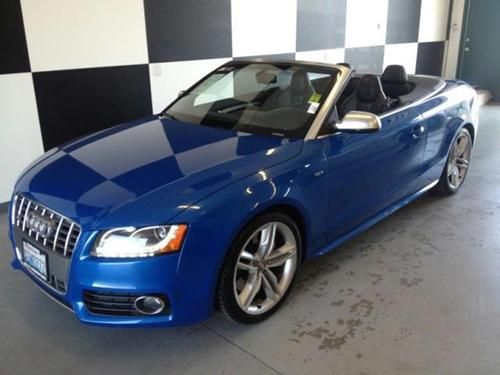 2010 audi s5 convertible blue - awd leather very clean