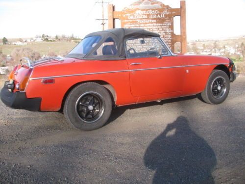 1977 mg mgb vermillion red convertible