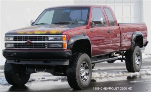 1989 chevy k2500 lifted show truck custom paint fresh 454 bbc sounds awesome!