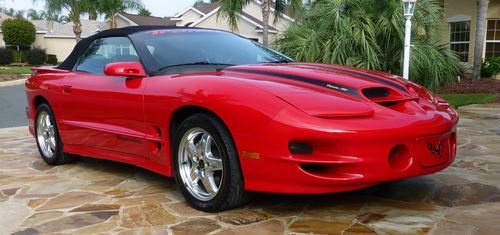 2002 pontiac firebird trans am convertible ws-6 - 54,000 miles - red/black
