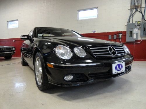 2005 mercedes-benz cl500 coupe black nav.gorgeous carfax certified