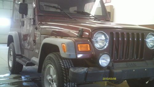 2001 jeep wrangler sport sport utility 2-door 4.0l no reserve, 73k miles