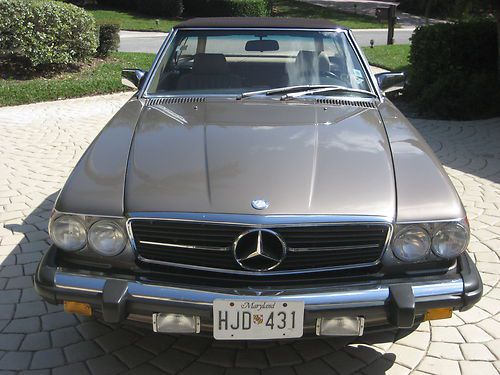 1989 mercedes benz 560 sl roadster with only 52,000 miles in desert taupe