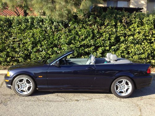 Bmw convertible orient blue/ w blue top, gray leather, sport + premium packages