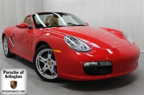Red porsche boxster one owner 18" boxster s wheels leather power seat package