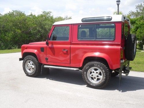 1988 land rover defender 90 county 2.5 td  florida car ships free in u.s. red