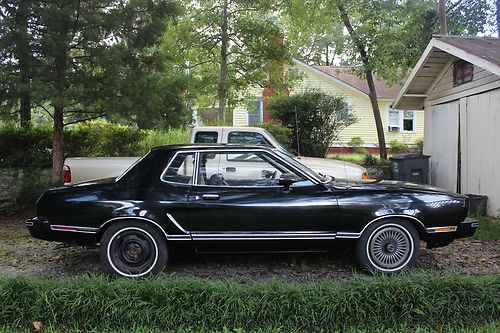 1977 ford mustang ii-black-running condition-under 90,000 miles