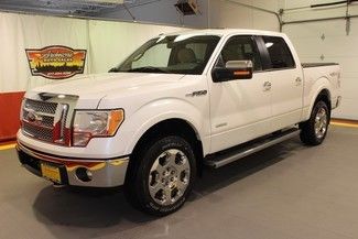 2011 ford f150 lariat crew cab 4x4 navigation sunroof ecoboost leather white