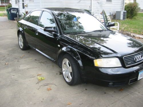 2001 audi a6 quattro base sedan black/bl. leather 4-door 4.2l  low 89,300 miles