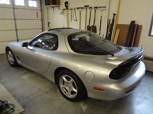 1994 mazda rx-7 turbo, touring package, silverstone/red