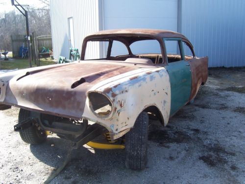 1957 chevy 2dr 150 series black widow project