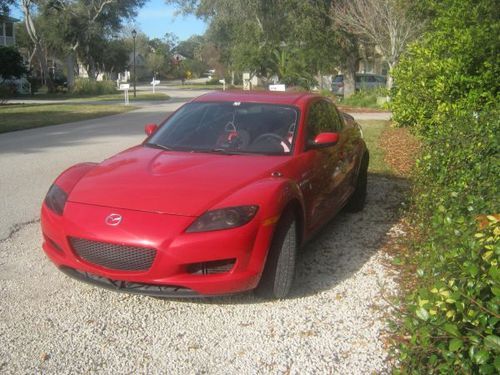 Mazda rx8 red w/ 2 tone leather seats, shiftable automatic with triptronic wow!