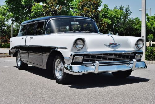 Spectacular low 16,245 miles 56 chevrolet wagon with rare p/s wow laser straight