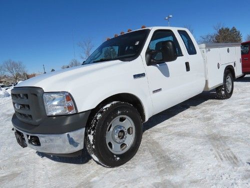 2005 ford f-350 supercab long bed utility truck diesel service body work box 9'